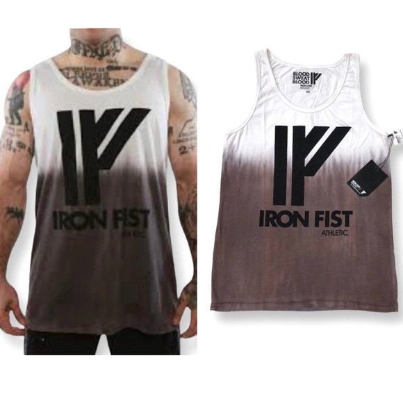 Iron Fist Other - NWT Iron Fist Athletic White to Brown Ombré Men’s Tank Top XS